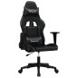 vidaXL Silla gaming con masaje cuero sintético negro vidaXL Silla gaming con masaje cuero sintético negro