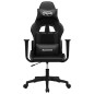 vidaXL Silla gaming con masaje cuero sintético negro vidaXL Silla gaming con masaje cuero sintético negro