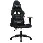 vidaXL Silla gaming con masaje cuero sintético negro vidaXL Silla gaming con masaje cuero sintético negro