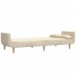 vidaXL Sofá cama de 2 plazas con dos almohadas tela color crema vidaXL Sofá cama de 2 plazas con dos almohadas tela color crema
