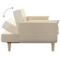 vidaXL Sofá cama de 2 plazas con dos almohadas tela color crema vidaXL Sofá cama de 2 plazas con dos almohadas tela color crema