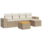 vidaXL Juego de sofás jardín con cojines 6 pzas ratán sintético beige vidaXL Juego de sofás jardín con cojines 6 pzas ratán sintético beige