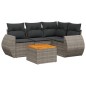 vidaXL Juego de sofás jardín con cojines 5 pzas ratán sintético gris vidaXL Juego de sofás jardín con cojines 5 pzas ratán sintético gris