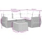vidaXL Juego de sofás jardín con cojines 5 pzas ratán sintético gris vidaXL Juego de sofás jardín con cojines 5 pzas ratán sintético gris