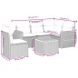 vidaXL Set de muebles de jardín 6 pzas y cojines ratán sintético gris vidaXL Set de muebles de jardín 6 pzas y cojines ratán sintético gris