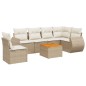 vidaXL Set sofás de jardín 7 piezas y cojines ratán sintético beige vidaXL Set sofás de jardín 7 piezas y cojines ratán sintético beige
