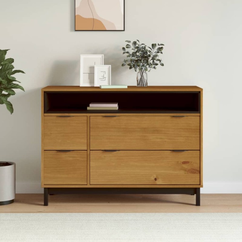 vidaXL Cómoda FLAM madera maciza de pino 110x40x80 cm