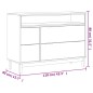 vidaXL Cómoda FLAM madera maciza de pino 110x40x80 cm
