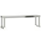 vidaXL Mesa de trabajo para cocina con estante acero inox 110x55x120cm vidaXL Mesa de trabajo para cocina con estante acero inox 110x55x120cm