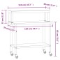 vidaXL Mesa de trabajo para cocina con estante acero inox 110x55x120cm vidaXL Mesa de trabajo para cocina con estante acero inox 110x55x120cm