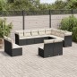 vidaXL Set de sofás de jardín 12 piezas cojines ratán sintético negro vidaXL Set de sofás de jardín 12 piezas cojines ratán sintético negro