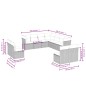 vidaXL Set de sofás de jardín 11pzas con cojines ratán sintético beige vidaXL Set de sofás de jardín 11pzas con cojines ratán sintético beige