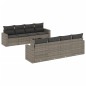 vidaXL Set de muebles de jardín 9 pzas y cojines ratán sintético gris vidaXL Set de muebles de jardín 9 pzas y cojines ratán sintético gris