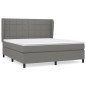 vidaXL Cama box spring con colchón tela gris oscuro 160x200 cm vidaXL Cama box spring con colchón tela gris oscuro 160x200 cm