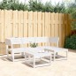 vidaXL Juego de muebles de jardín 4 pzas madera maciza de pino blanco vidaXL Juego de muebles de jardín 4 pzas madera maciza de pino blanco