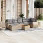vidaXL Juego de sofás de jardín con cojines beige 8 pzas ratán PE vidaXL Juego de sofás de jardín con cojines beige 8 pzas ratán PE