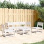 vidaXL Juego de sofás de jardín 5 piezas madera maciza de pino blanco vidaXL Juego de sofás de jardín 5 piezas madera maciza de pino blanco