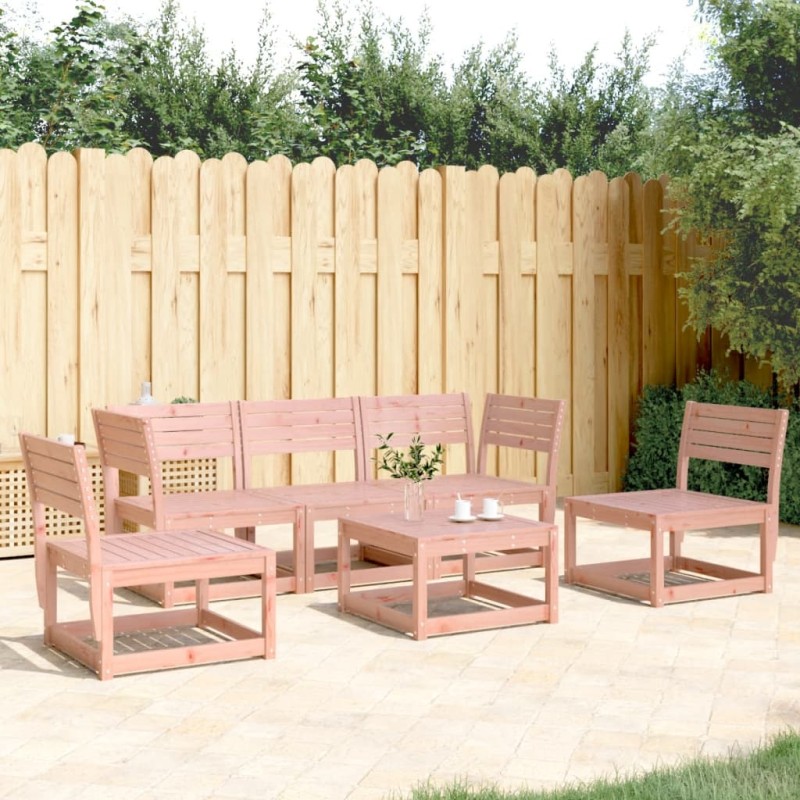 vidaXL Juego de sofás de jardín 5 pzas madera maciza de abeto Douglas vidaXL Juego de sofás de jardín 5 pzas madera maciza de abeto Douglas