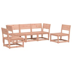 vidaXL Juego de sofás de jardín 5 pzas madera maciza de abeto Douglas