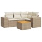 vidaXL Juego de sofás jardín con cojines 5 pzas ratán sintético beige vidaXL Juego de sofás jardín con cojines 5 pzas ratán sintético beige