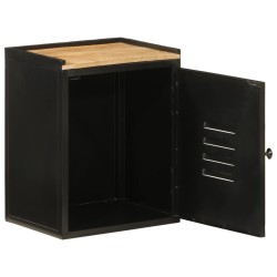 vidaXL Mueble de baño hierro y madera maciza de mango 40x30x50 cm