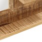 vidaXL Espejo con estantes madera maciza de mango y vidrio 80x8x55 cm vidaXL Espejo con estantes madera maciza de mango y vidrio 80x8x55 cm