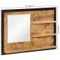 vidaXL Espejo con estantes madera maciza de mango y vidrio 80x8x55 cm vidaXL Espejo con estantes madera maciza de mango y vidrio 80x8x55 cm