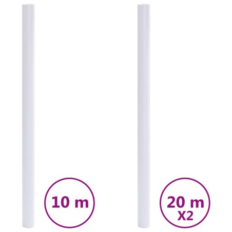 vidaXL Lámina de ventana esmerilada PVC blanco