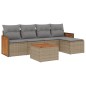 vidaXL Juego de sofás jardín con cojines 6 pzas ratán sintético beige vidaXL Juego de sofás jardín con cojines 6 pzas ratán sintético beige