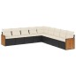 vidaXL Set de sofás de jardín 8 piezas y cojines ratán sintético negro vidaXL Set de sofás de jardín 8 piezas y cojines ratán sintético negro