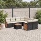 vidaXL Set de sofás de jardín 8 piezas y cojines ratán sintético negro vidaXL Set de sofás de jardín 8 piezas y cojines ratán sintético negro