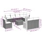 vidaXL Set de sofás de jardín 8 piezas y cojines ratán sintético negro vidaXL Set de sofás de jardín 8 piezas y cojines ratán sintético negro