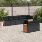 vidaXL Set de sofás de jardín 8 piezas y cojines ratán sintético negro vidaXL Set de sofás de jardín 8 piezas y cojines ratán sintético negro