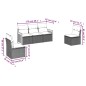 vidaXL Juego de sofás jardín con cojines 5 pzas ratán sintético gris vidaXL Juego de sofás jardín con cojines 5 pzas ratán sintético gris