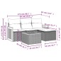 vidaXL Set de muebles de jardín 5 pzas y cojines ratán sintético negro vidaXL Set de muebles de jardín 5 pzas y cojines ratán sintético negro