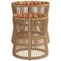 vidaXL Mesas auxiliares jardín 2 pzas superficie de madera ratán beige vidaXL Mesas auxiliares jardín 2 pzas superficie de madera ratán beige