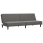 vidaXL Sofá cama de 2 plazas cuero sintético gris vidaXL Sofá cama de 2 plazas cuero sintético gris