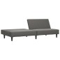 vidaXL Sofá cama de 2 plazas cuero sintético gris vidaXL Sofá cama de 2 plazas cuero sintético gris