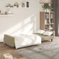 vidaXL Sofá cama de 2 plazas cuero sintético color capuchino