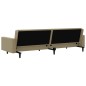 vidaXL Sofá cama de 2 plazas cuero sintético color capuchino