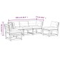 vidaXL Set de sofás jardín 5 pzas con cojines madera maciza Douglas vidaXL Set de sofás jardín 5 pzas con cojines madera maciza Douglas