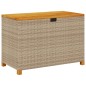 vidaXL Caja de almacenaje jardín madera acacia ratán beige 110x55x63cm vidaXL Caja de almacenaje jardín madera acacia ratán beige 110x55x63cm