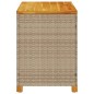 vidaXL Caja de almacenaje jardín madera acacia ratán beige 110x55x63cm vidaXL Caja de almacenaje jardín madera acacia ratán beige 110x55x63cm