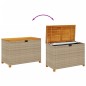 vidaXL Caja de almacenaje jardín madera acacia ratán beige 110x55x63cm vidaXL Caja de almacenaje jardín madera acacia ratán beige 110x55x63cm