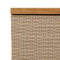 vidaXL Caja de almacenaje jardín madera acacia ratán beige 110x55x63cm vidaXL Caja de almacenaje jardín madera acacia ratán beige 110x55x63cm