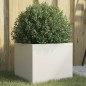 vidaXL Jardinera de acero laminado en frío blanco 32x30x29 cm vidaXL Jardinera de acero laminado en frío blanco 32x30x29 cm