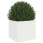 vidaXL Jardinera de acero laminado en frío blanco 32x30x29 cm vidaXL Jardinera de acero laminado en frío blanco 32x30x29 cm