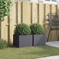 vidaXL Jardineras 2 uds acero laminado en frío antracita 32x30x29 cm vidaXL Jardineras 2 uds acero laminado en frío antracita 32x30x29 cm
