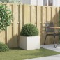 vidaXL Jardinera de acero laminado en frío blanco 42x40x39 cm