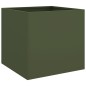 vidaXL Jardineras 2 uds acero laminado en frío verde oliva 42x40x39 cm vidaXL Jardineras 2 uds acero laminado en frío verde oliva 42x40x39 cm